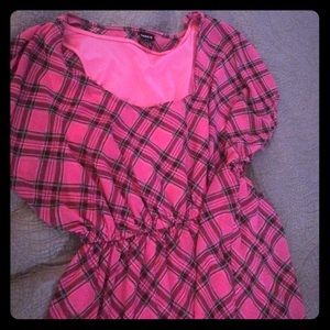 Torrid dress! Pink plaid, size 1