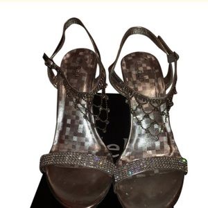DEB silver formal shoe