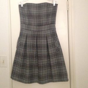 Strapless Wool Dress