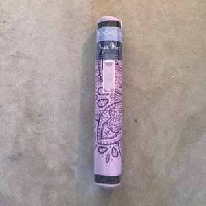 Floral design purple yoga mat