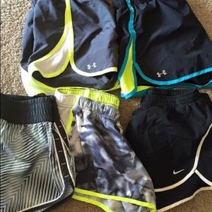 Under armour and Nike shorts