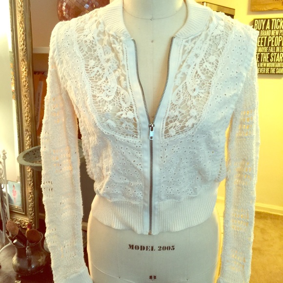 Free People Zip up sweater