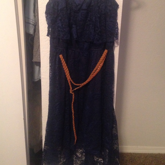 Lace dress that's low-high
