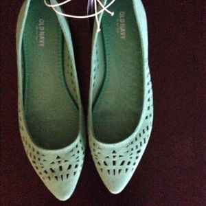 Emerald Green Old Navy Flats  NWT