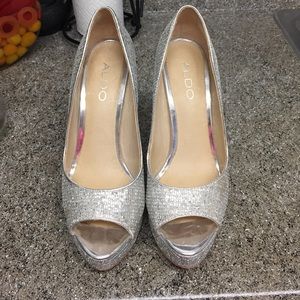 Sliver glitter heels from ALDO