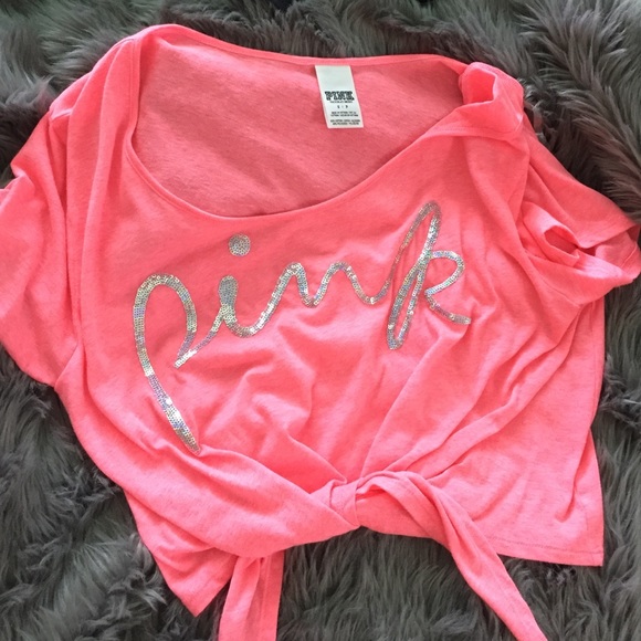 Bright pink sequins top VS PINK - Picture 1 of 3
