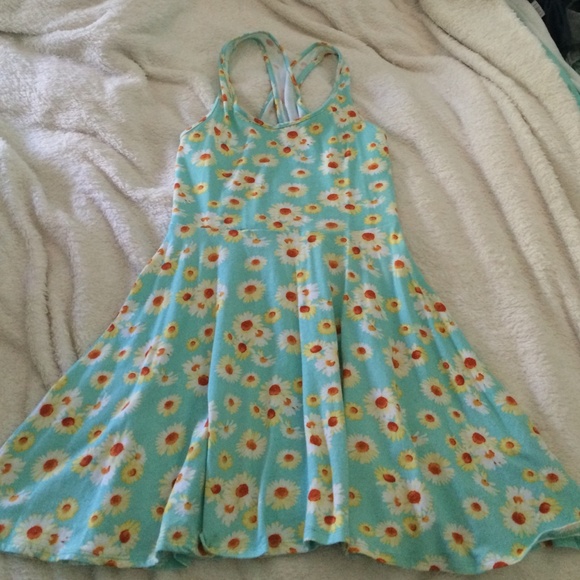 Turquoise daisy dress