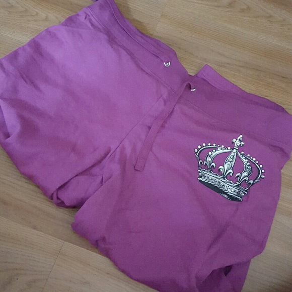 Purple drawstring sweatpants