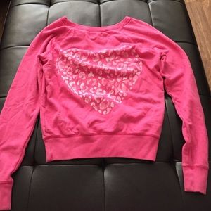 VS pink sweater shirt. Moderate wear.