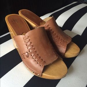 Michael Kors Wooden Wedge Sandals