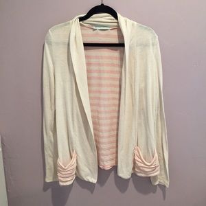 Cream & Pink Cardigan