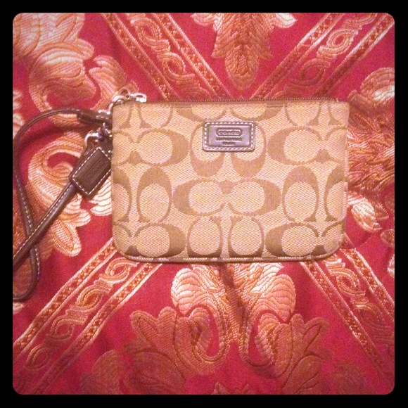 Coach brown coin purse