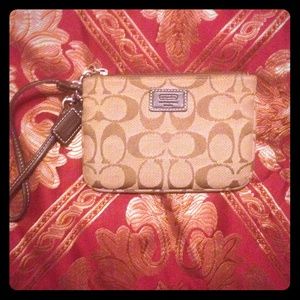 Coach brown coin purse