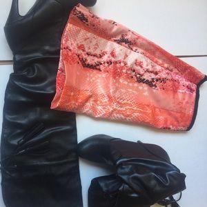 Pink zebra print skirt