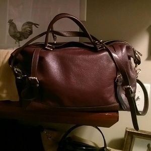 Ora Delphine Adele Satchel in Purple/Eggplant