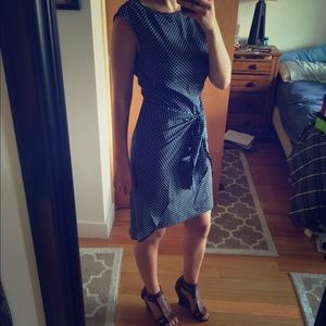 NWOT! Michael Kors Adriatic Polka Dot Tie Dress