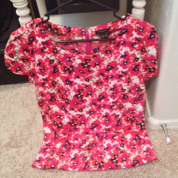 Floral peplum top