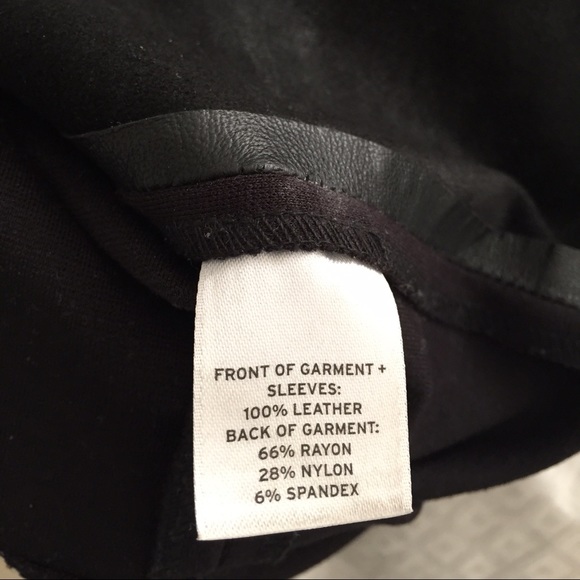 🌺FINAL PRICE🌺Halogen Black 💯% Leather tee - Picture 3 of 4