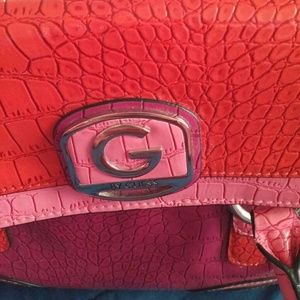 Durable and dainty pink and red handbag