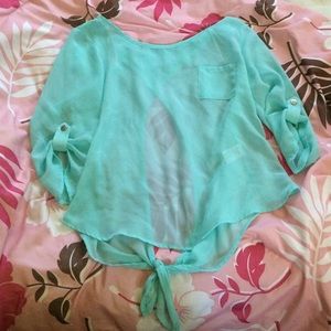 Teal blouse
