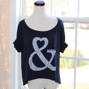 Cute Blue "&" Symbol Top ONEDAYSALE!