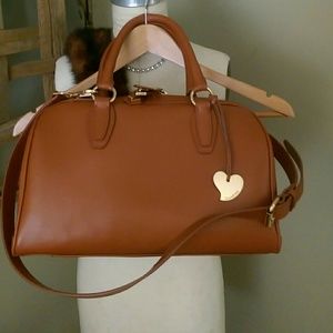 Coure and Pelle Celeste Satchel in Cognac