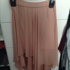 Pink high low skirt