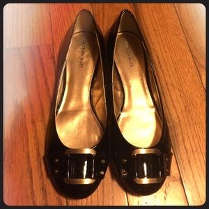 Black Patent Slip On's