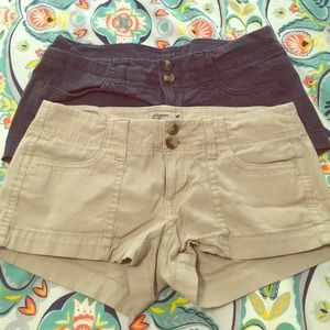 Blue and Khaki AE shorts