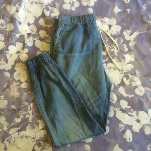 BullHead denim joggers.