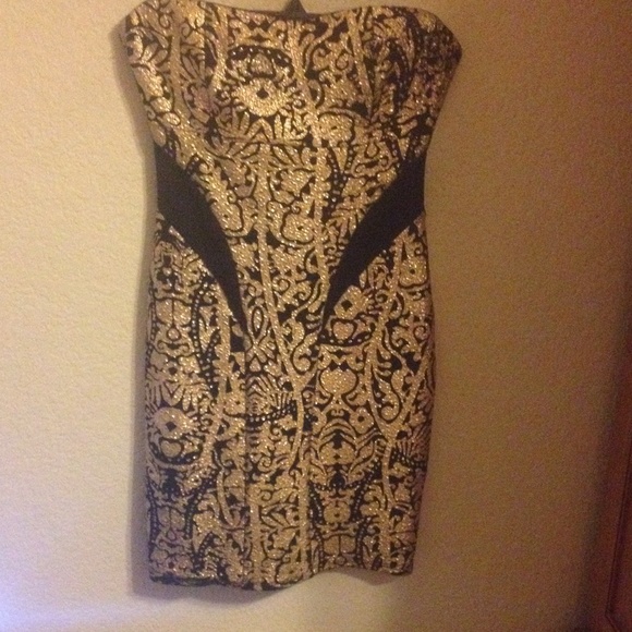 Gold and black party dress!