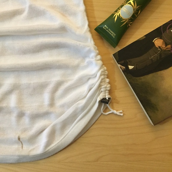 Dreamcatcher Sheer Striped Optic White Tee - Picture 4 of 4