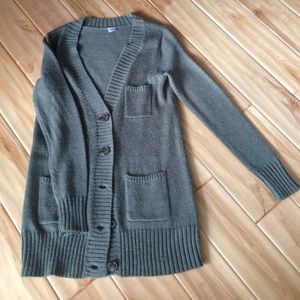 Kirra Pac Sun celery cardi sweater 5 button medium