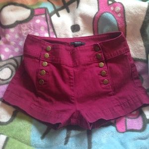 Burgundy shorts