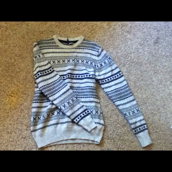 Grey White & Black Sweater