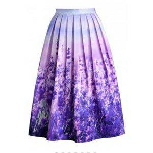 BRAND NEW Chicwish Lavender Pleated Midi Skirt