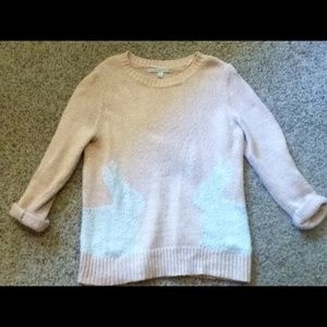 Pink & White Bunny Sweater