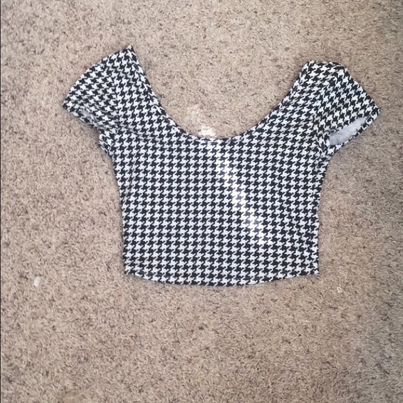 Houndstooth Crop Top