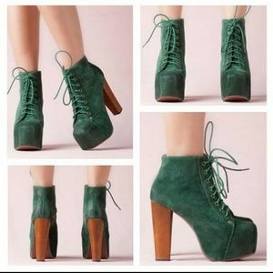 Jeffrey Campbell Lita in Forest Green suade