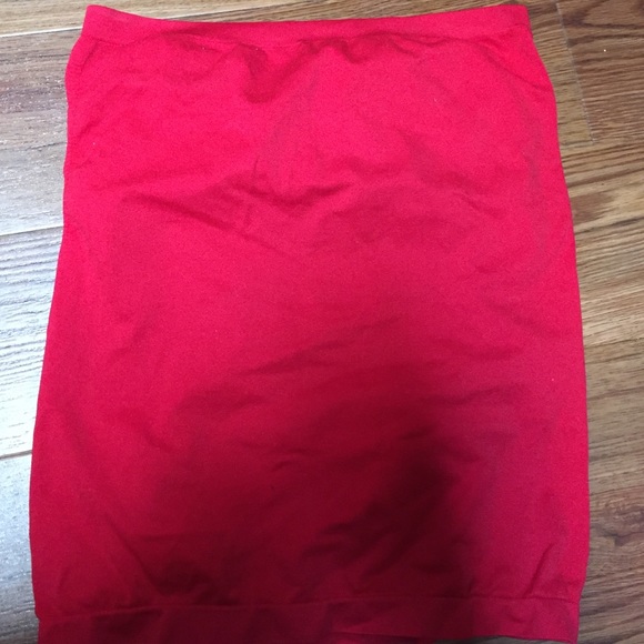 Casual Red Tube Top