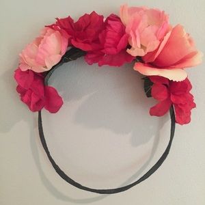 Pink flower crown