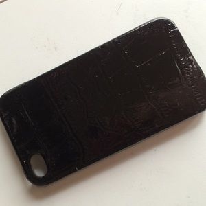 Black fake croc H&M iphone 4 case