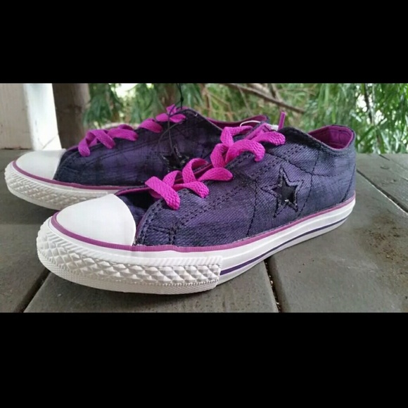 Converse One Star Purple Womens Shoes Size 3