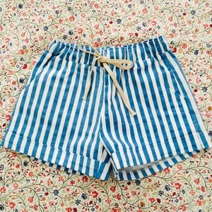 Blue & White Stripe Summer Shorts