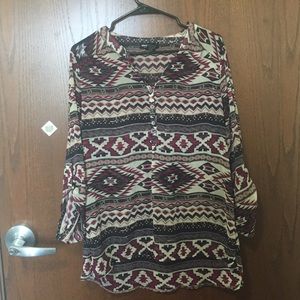 Sheer Aztec top