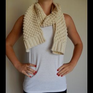 Metallic Creme Scarf