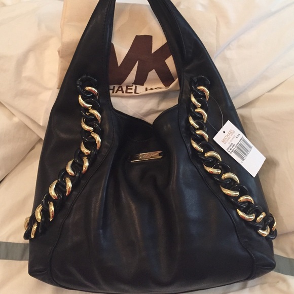 Michael kors ID chain hobo tote NWT