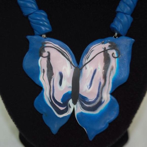 Vintage Jewelry Vintage Polymer Clay Butterfly Pendant By Jr Poshmark