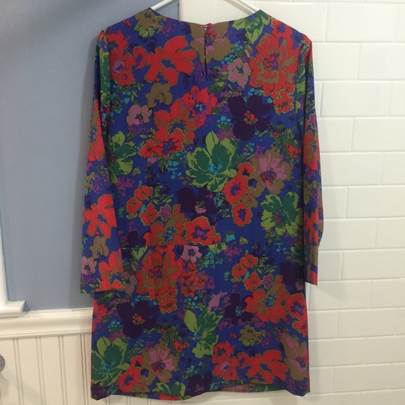 J. Crew printed draped shift dress floral factory - Picture 4 of 4
