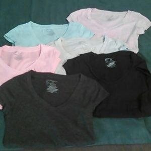 6  v-neck T-shirt's